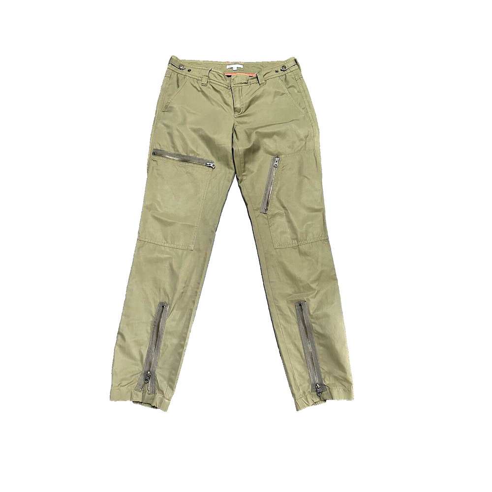 Vince Pants Olive‎ Green Joggers Military Cargo Utility Zippers Pockets sz 4